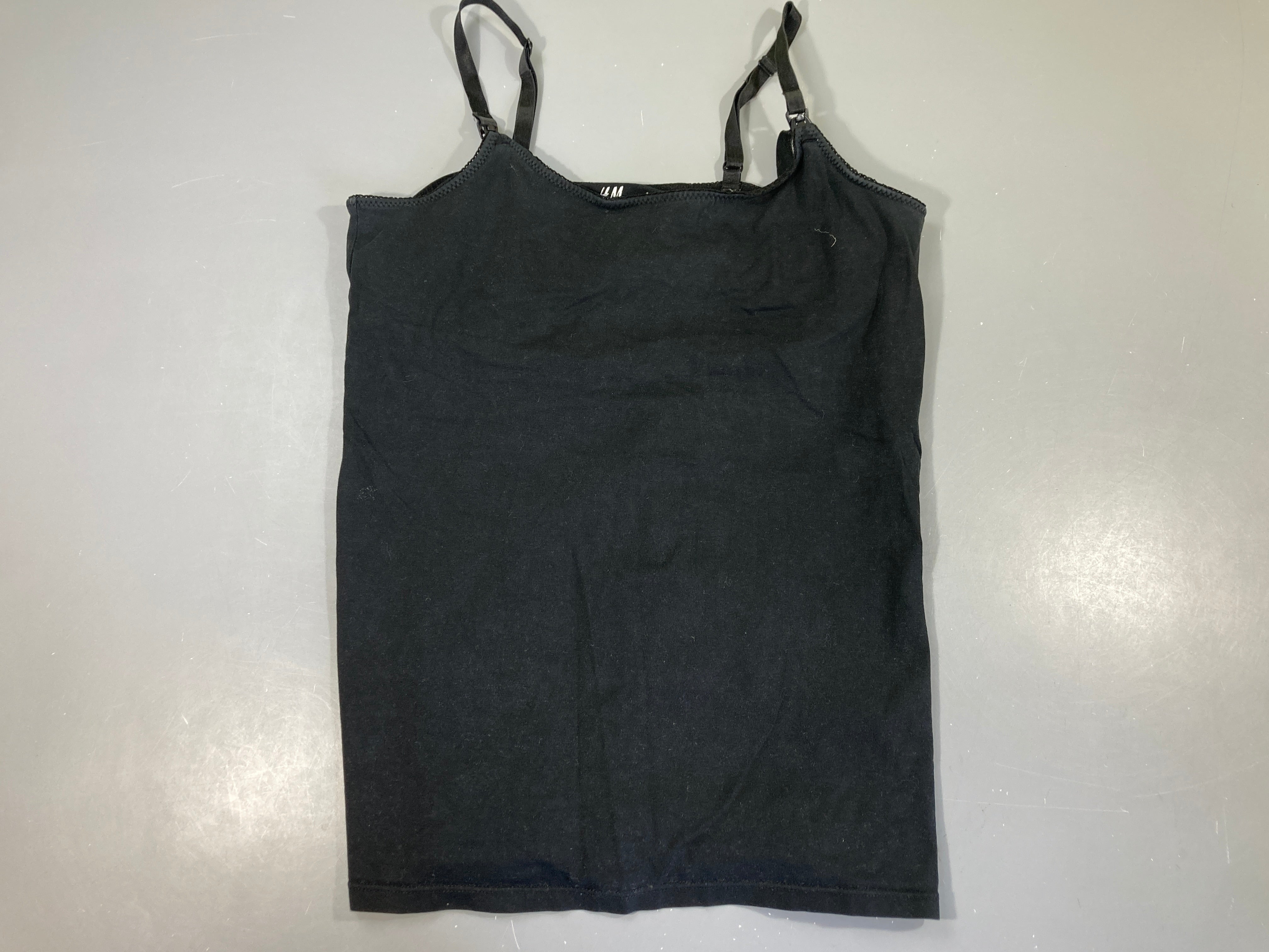 Top allaitement noir, brassière intégrée