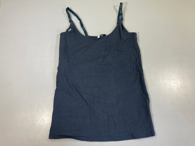 Top allaitement bleu marine, brassière intégrée, moins cher chez Petit Kiwi