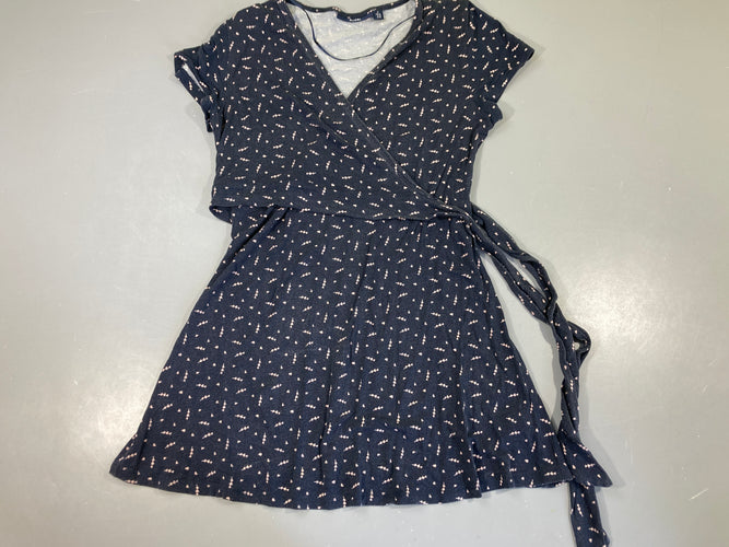 Robe s.m jersey blanc/bleu, Kangourou, moins cher chez Petit Kiwi