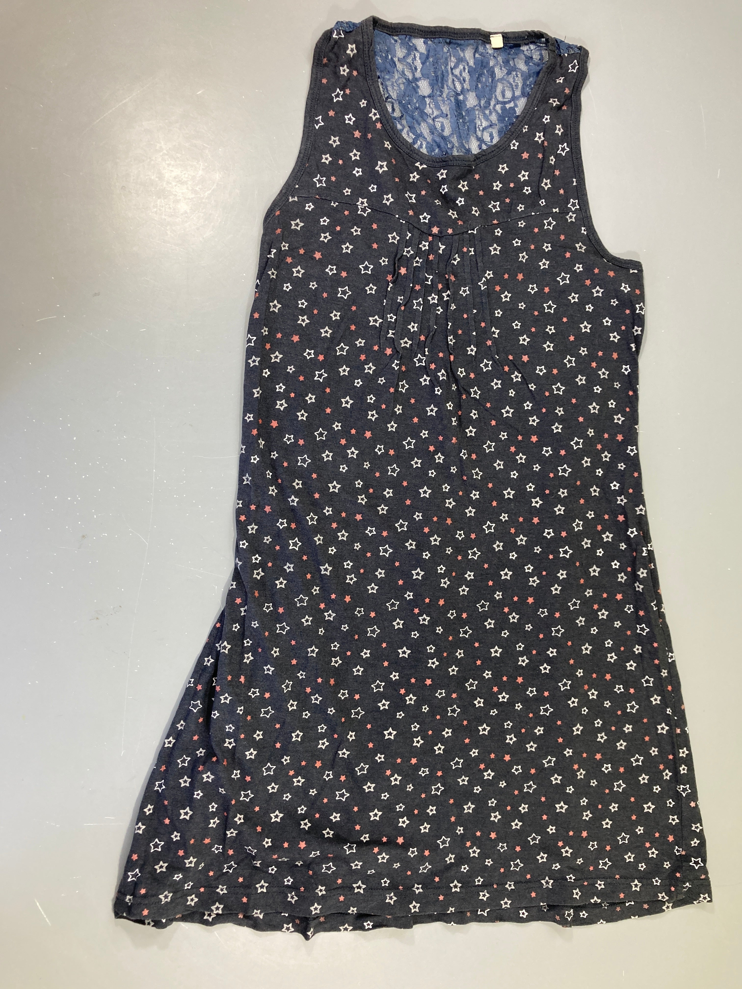 Robe de nuit s.m jersey gris foncé étoiles