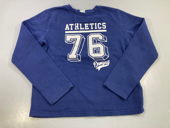 Sweat bleu marine imprimé Athletics 76 blanc, Domyos, moins cher chez Petit Kiwi