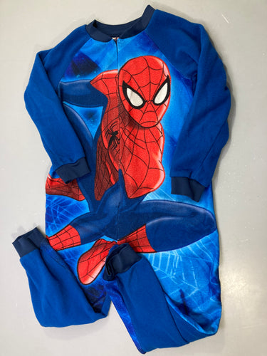 Pyjama polaire bleu Spiderman, combinaison zippée, moins cher chez Petit Kiwi