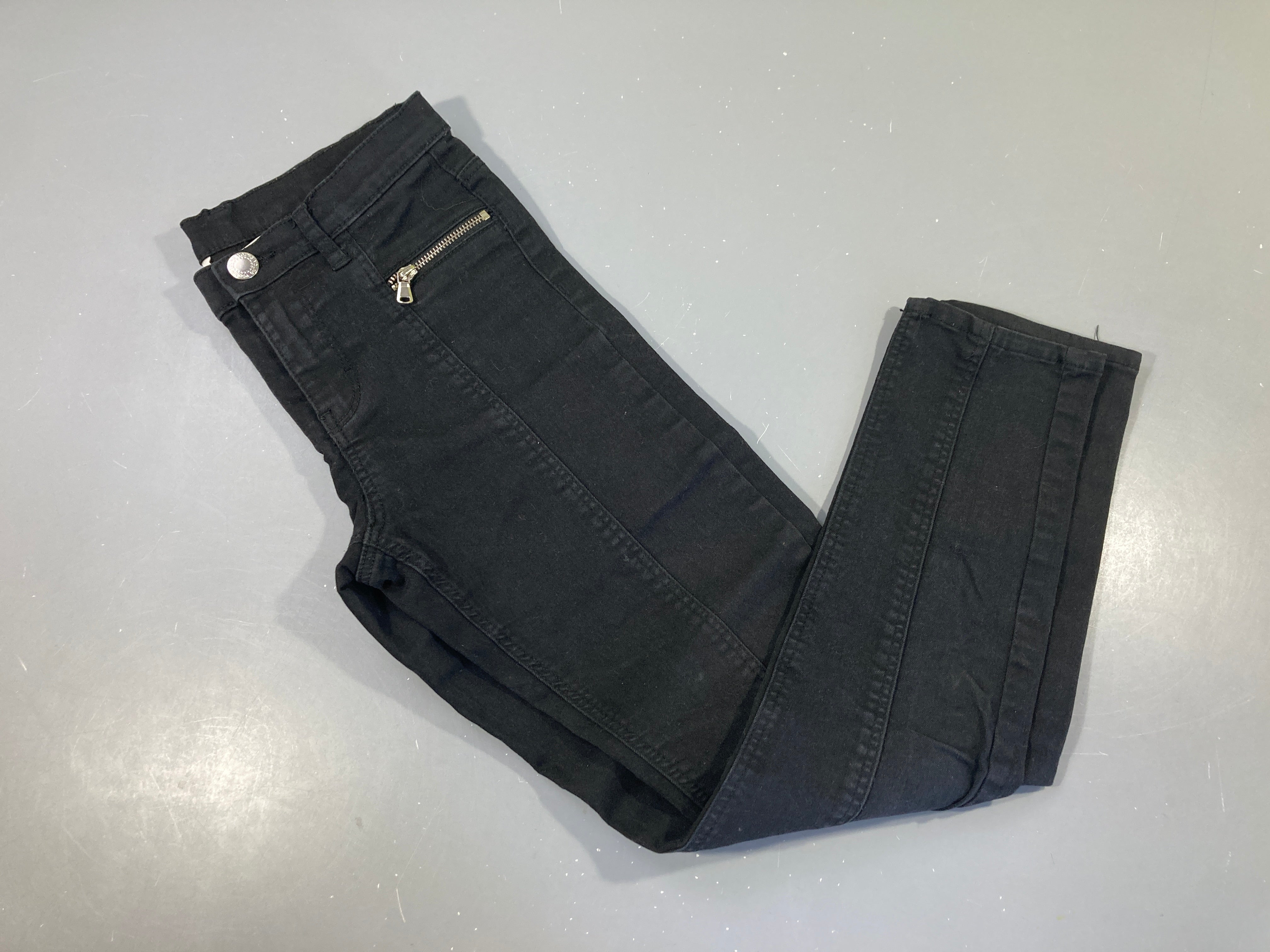 Pantalon noir poches zippées