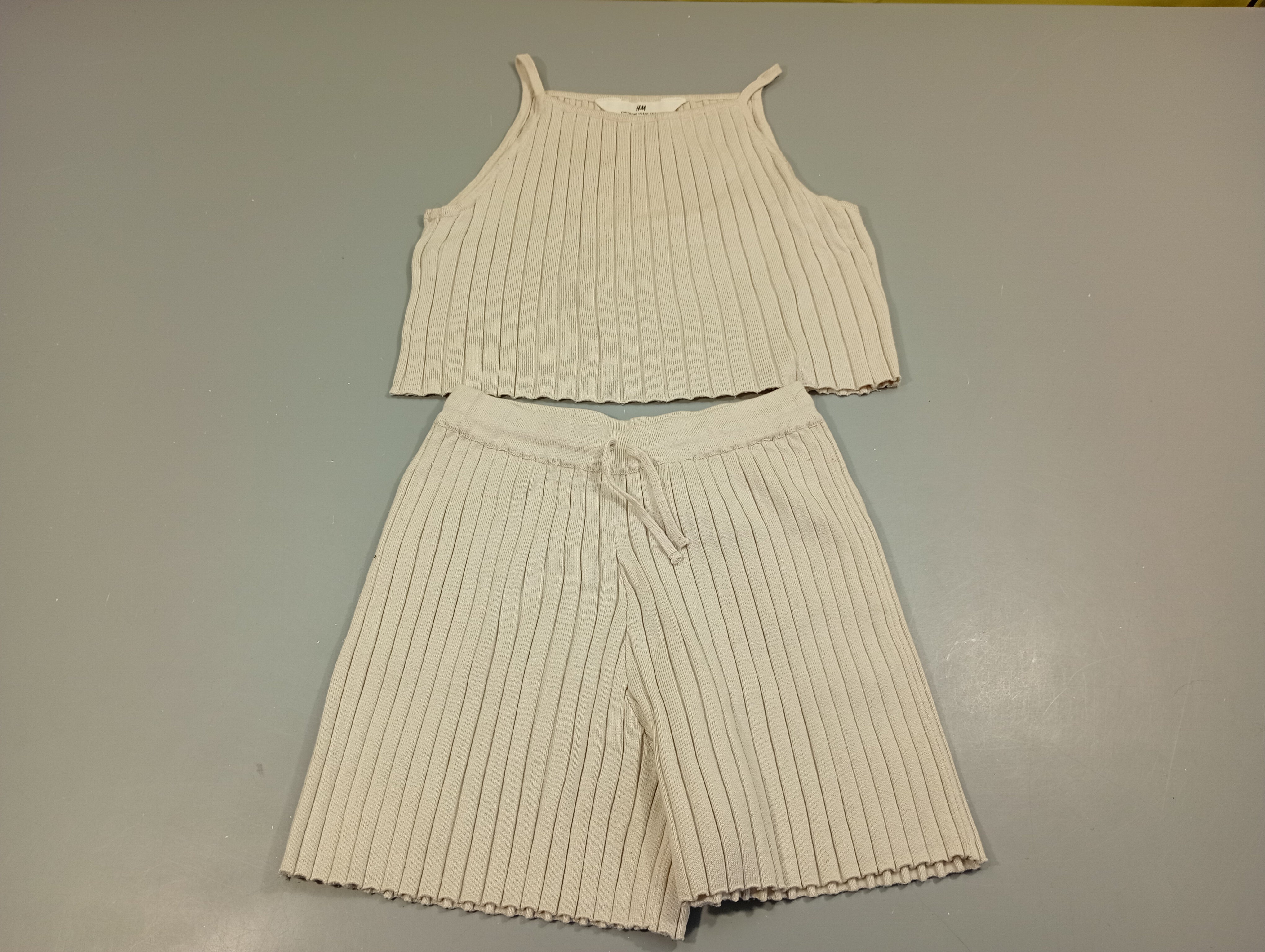 Ensemble côtelé écru débardeur + Short