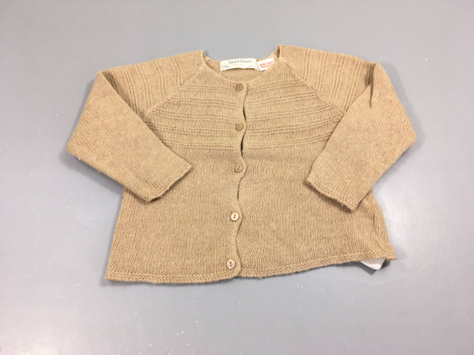 Gilet beige 50%Laine 8%Angora, moins cher chez Petit Kiwi