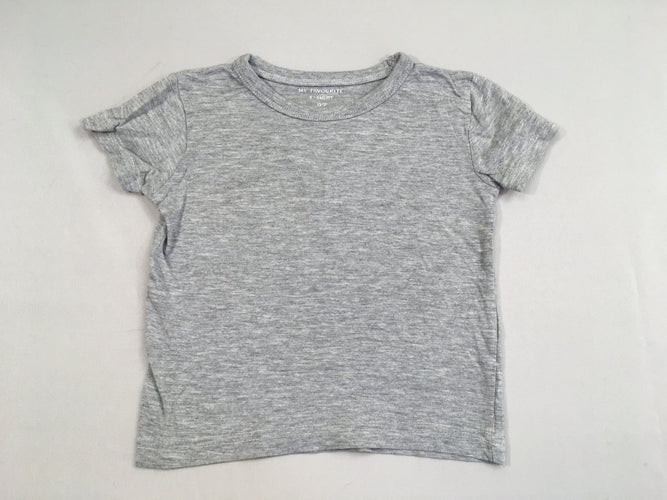 T-shirt m.c gris chiné, moins cher chez Petit Kiwi
