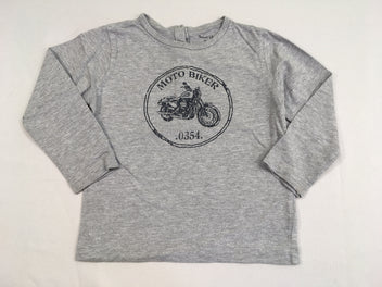 T-shirt m.l gris chiné moto biker