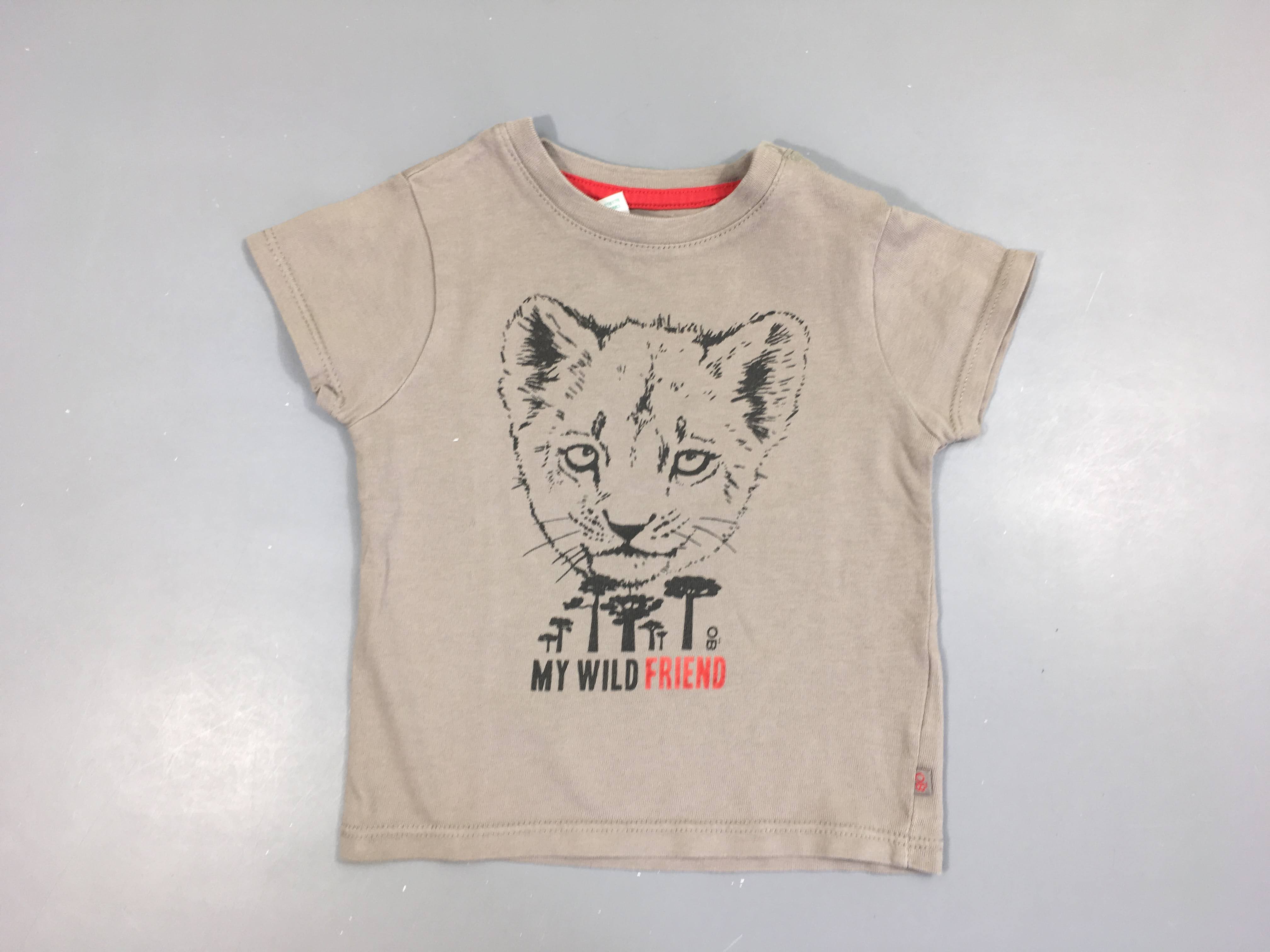 T-shirt m.c beige lion
