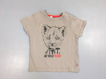 T-shirt m.c beige lion