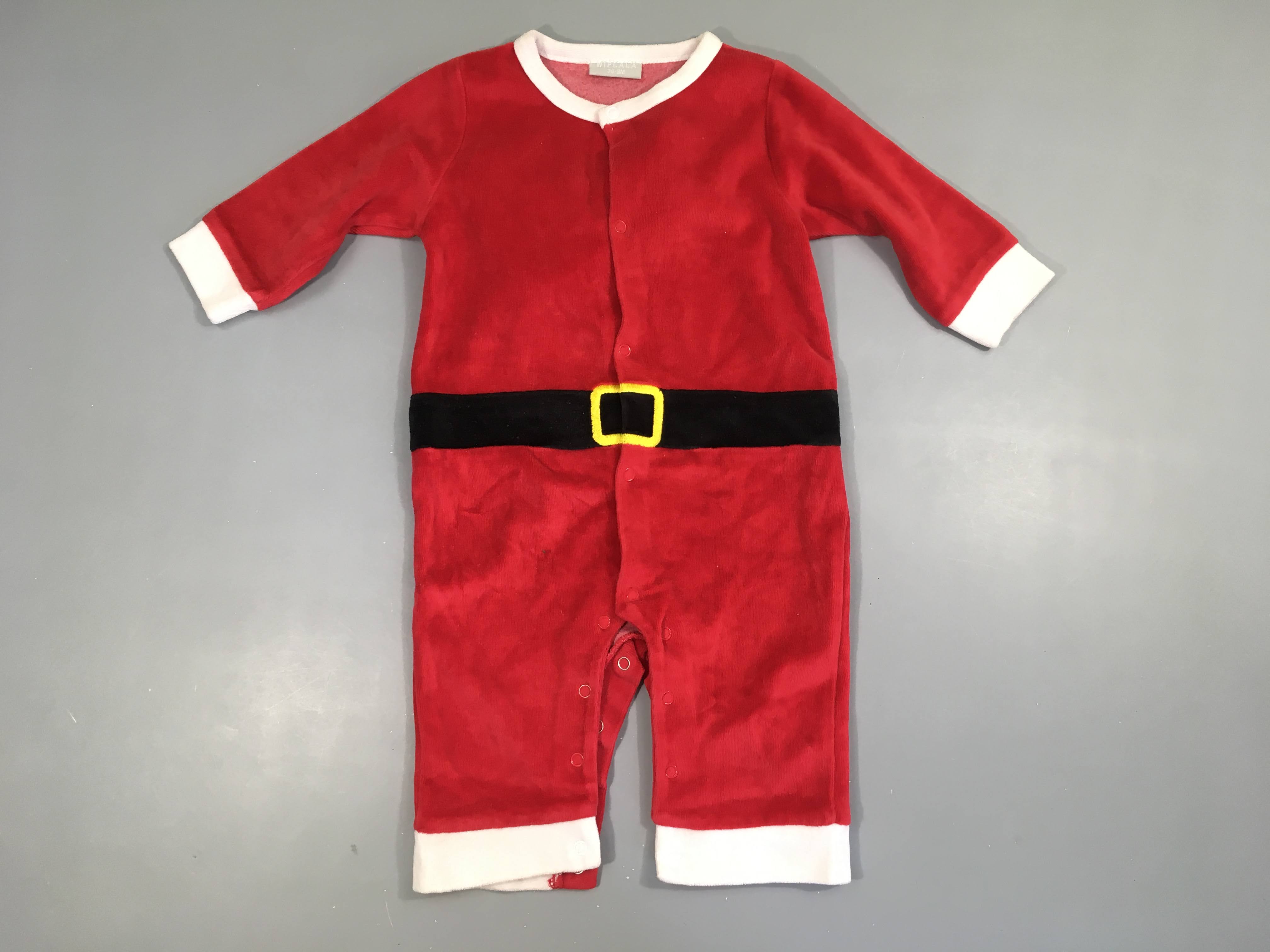 Pyjama velours sans pied tenue de Noël