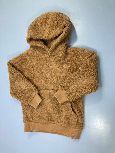 Sweat capuche camel sherpa, poche kangourou, moins cher chez Petit Kiwi