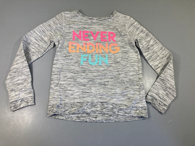 Sweat gris chiné Never, moins cher chez Petit Kiwi