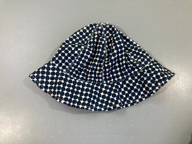 Chapeau blanc pois bleus blanc pois rouges, moins cher chez Petit Kiwi