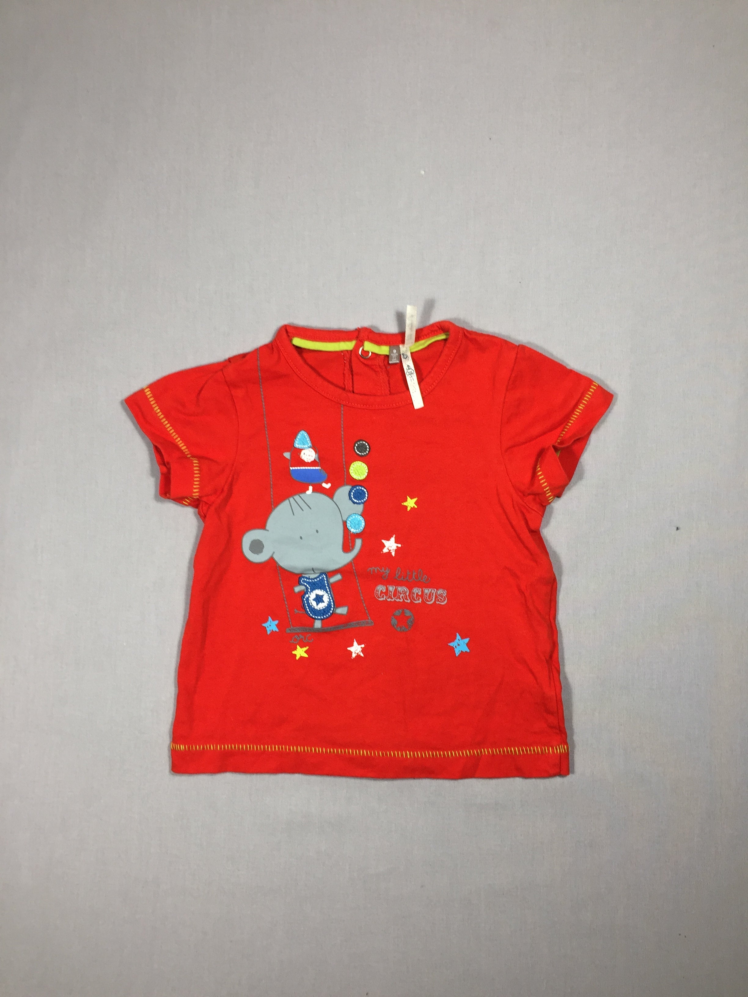 T-shirt m.c orange - éléphant