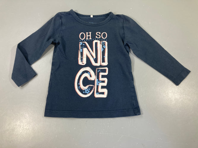 T-shirt m.l bleu foncé nice, moins cher chez Petit Kiwi