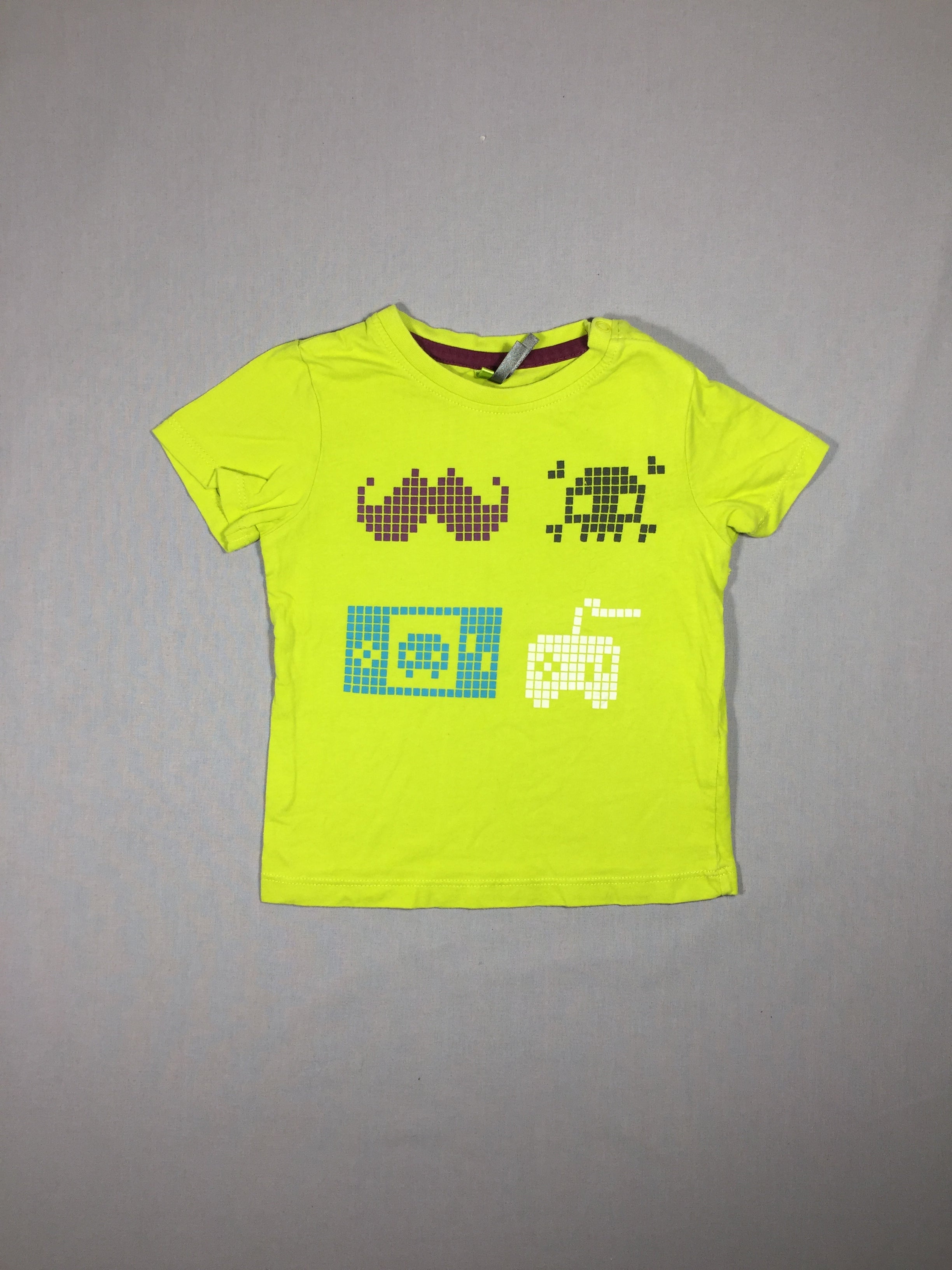 T-shirt m.c vert - pixels