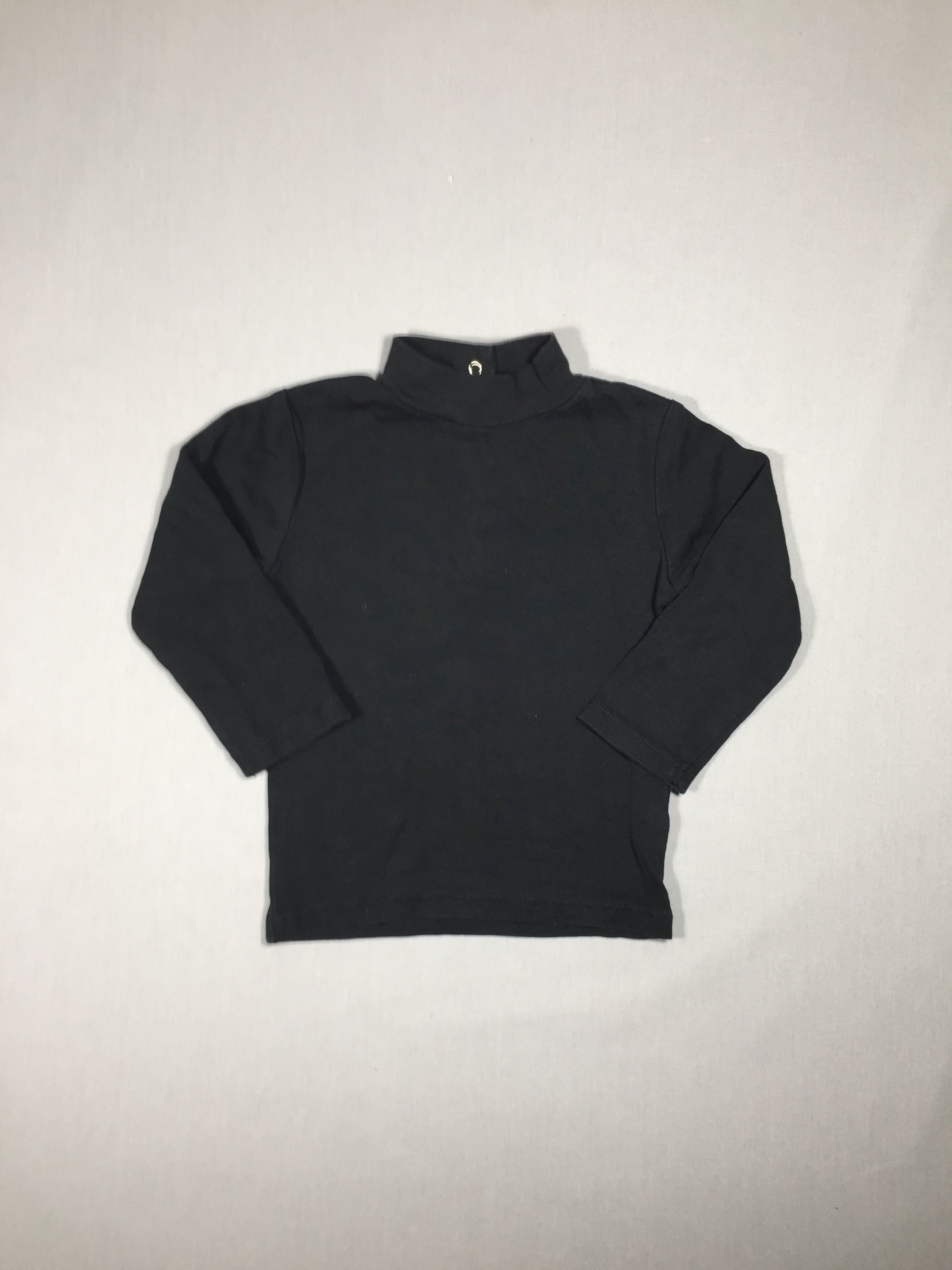 T-shirt col roulé noir