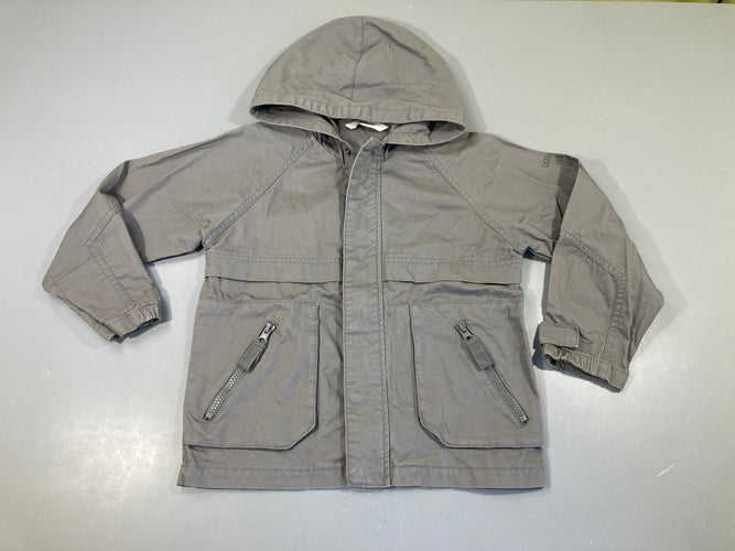 Veste à capuche grise, moins cher chez Petit Kiwi