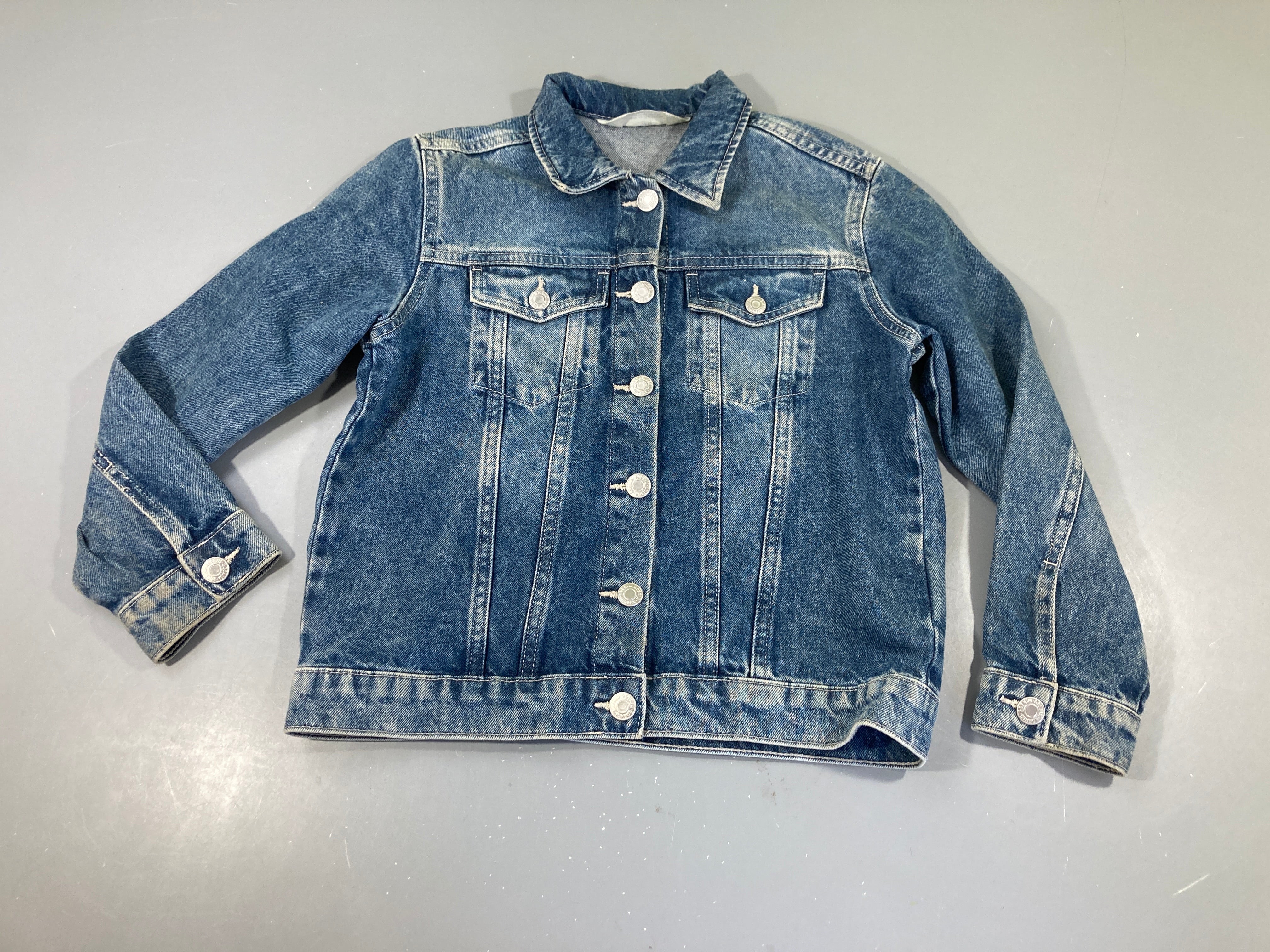 Veste en jean effet délavé