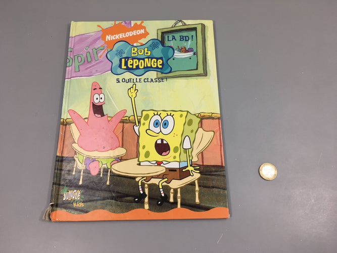 5. Bob l'éponge Quelle classe! Coin bas gauche corné, moins cher chez Petit Kiwi