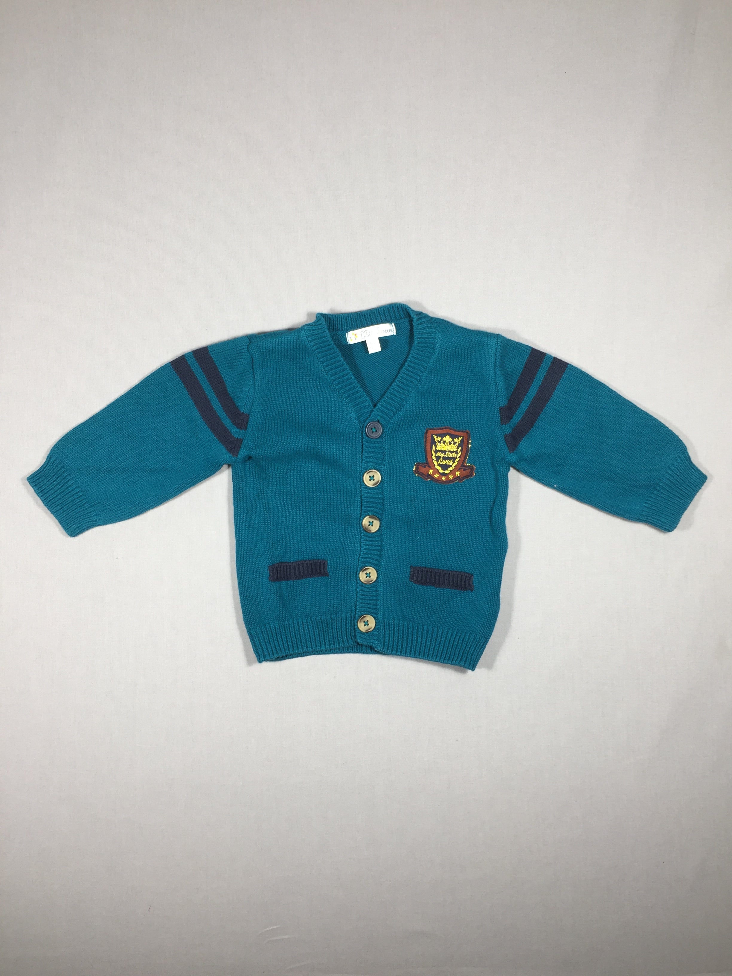 Gilet bleu canard - écusson