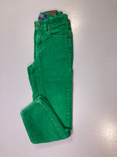 Pantalon velours côtelé vert, moins cher chez Petit Kiwi
