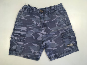 Bermuda camouflage bleu-Délavé