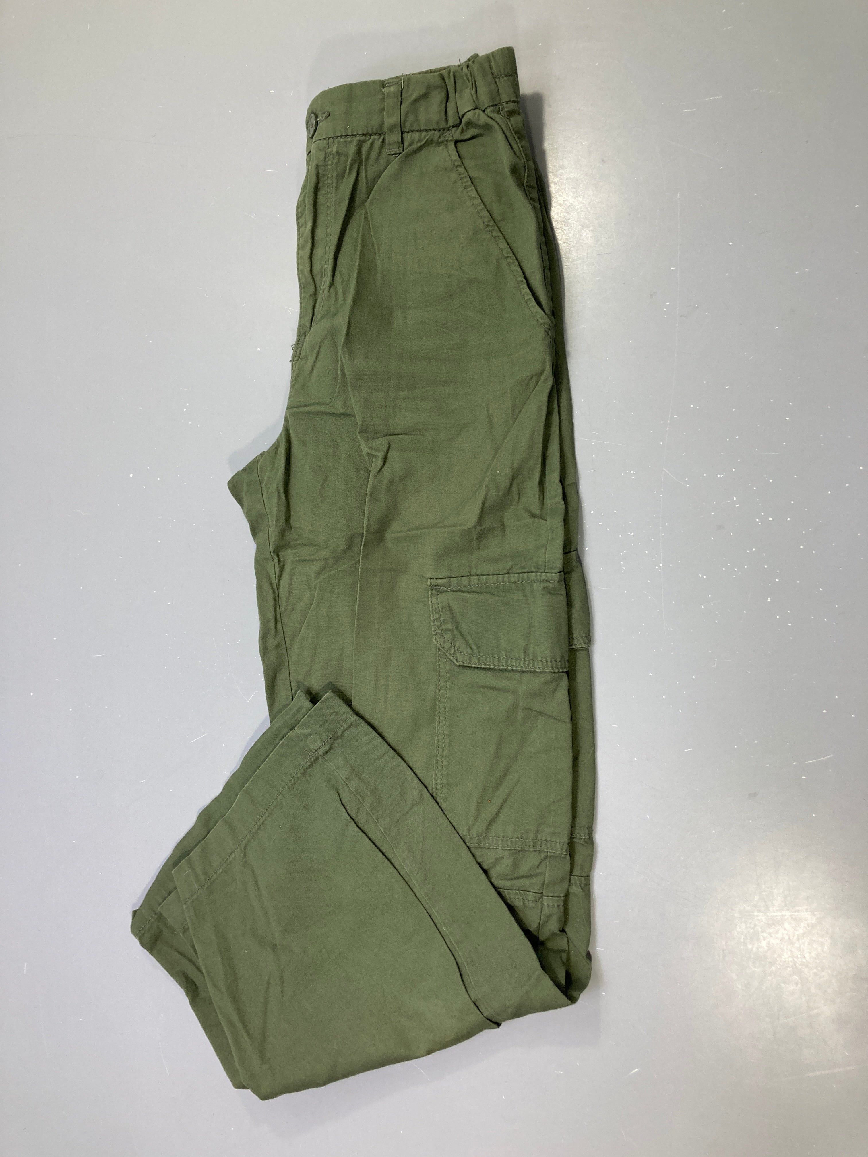 Pantalon cargo vert kaki, taille élastique