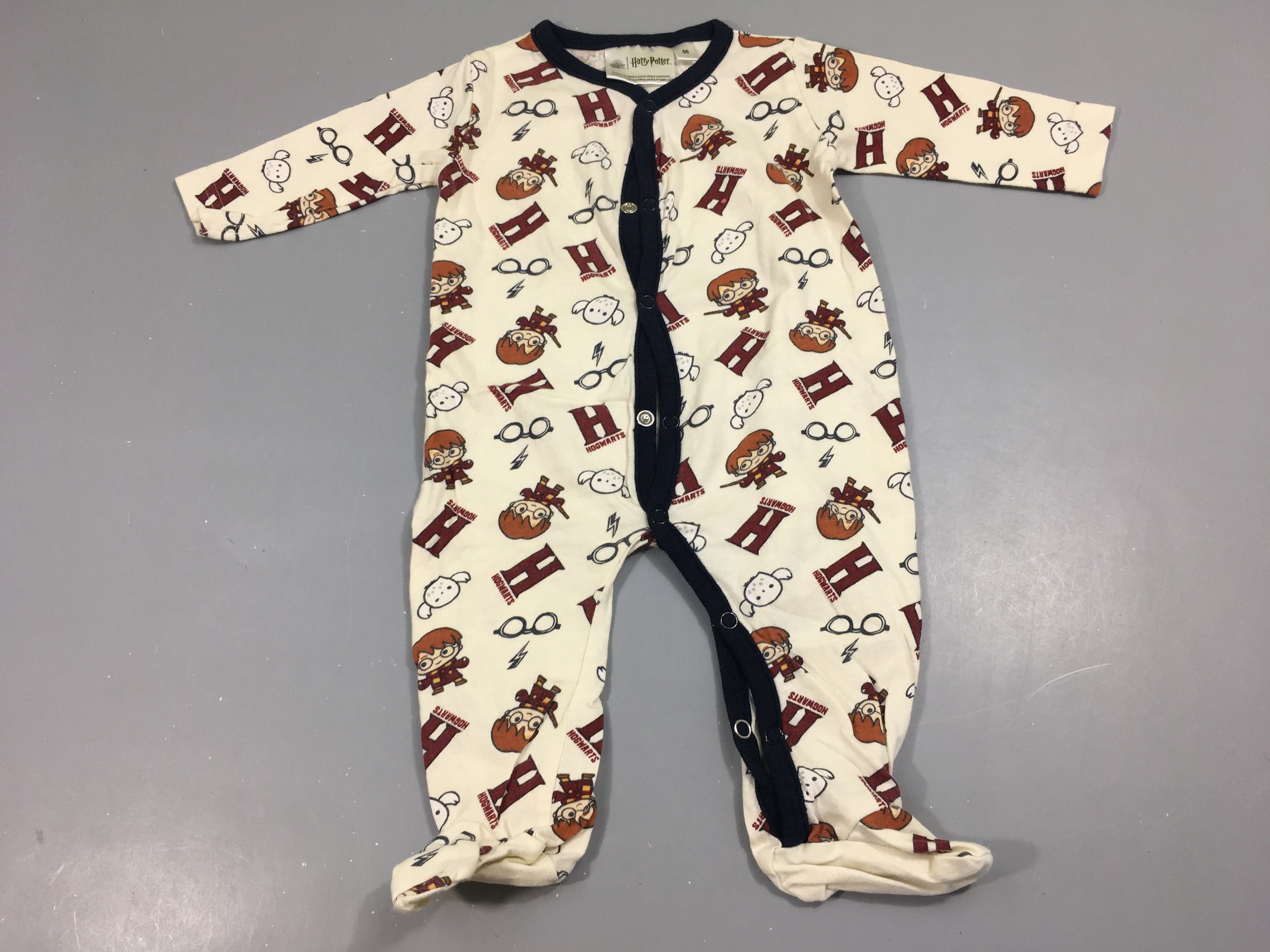 Pyjama Harr-y Potter jersey fin, écru bleu