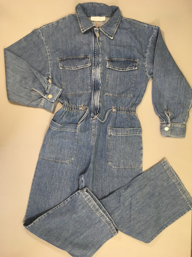 Salopette en jean ml zippée, moins cher chez Petit Kiwi