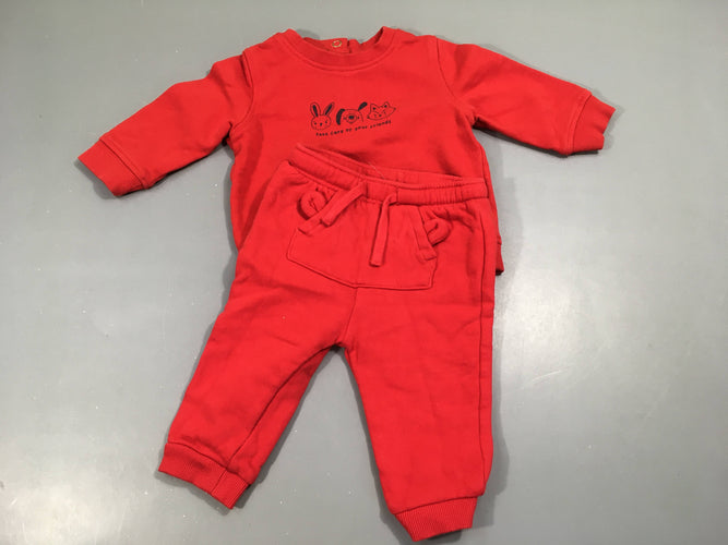 Ensemble jogging rouge, moins cher chez Petit Kiwi