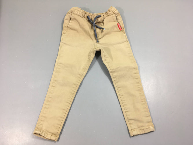 Pantalon toile beige, moins cher chez Petit Kiwi