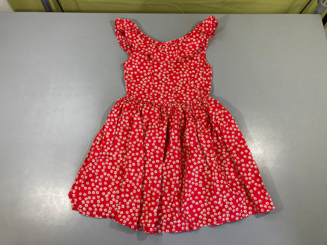 Robe s.m rouge fleurie col, moins cher chez Petit Kiwi