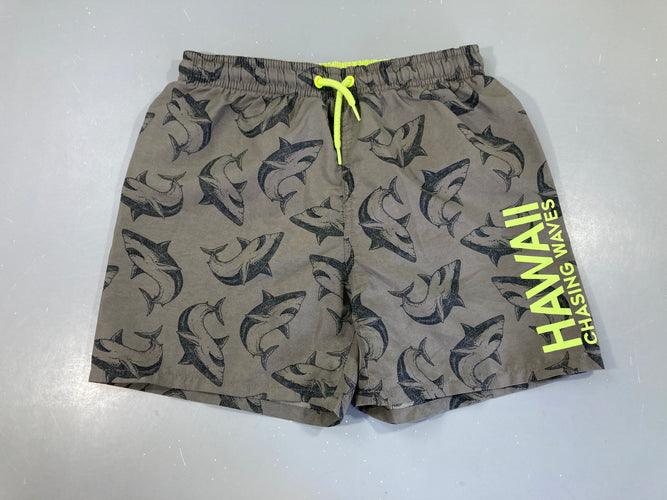 Maillot short Hawaii gris requins, moins cher chez Petit Kiwi