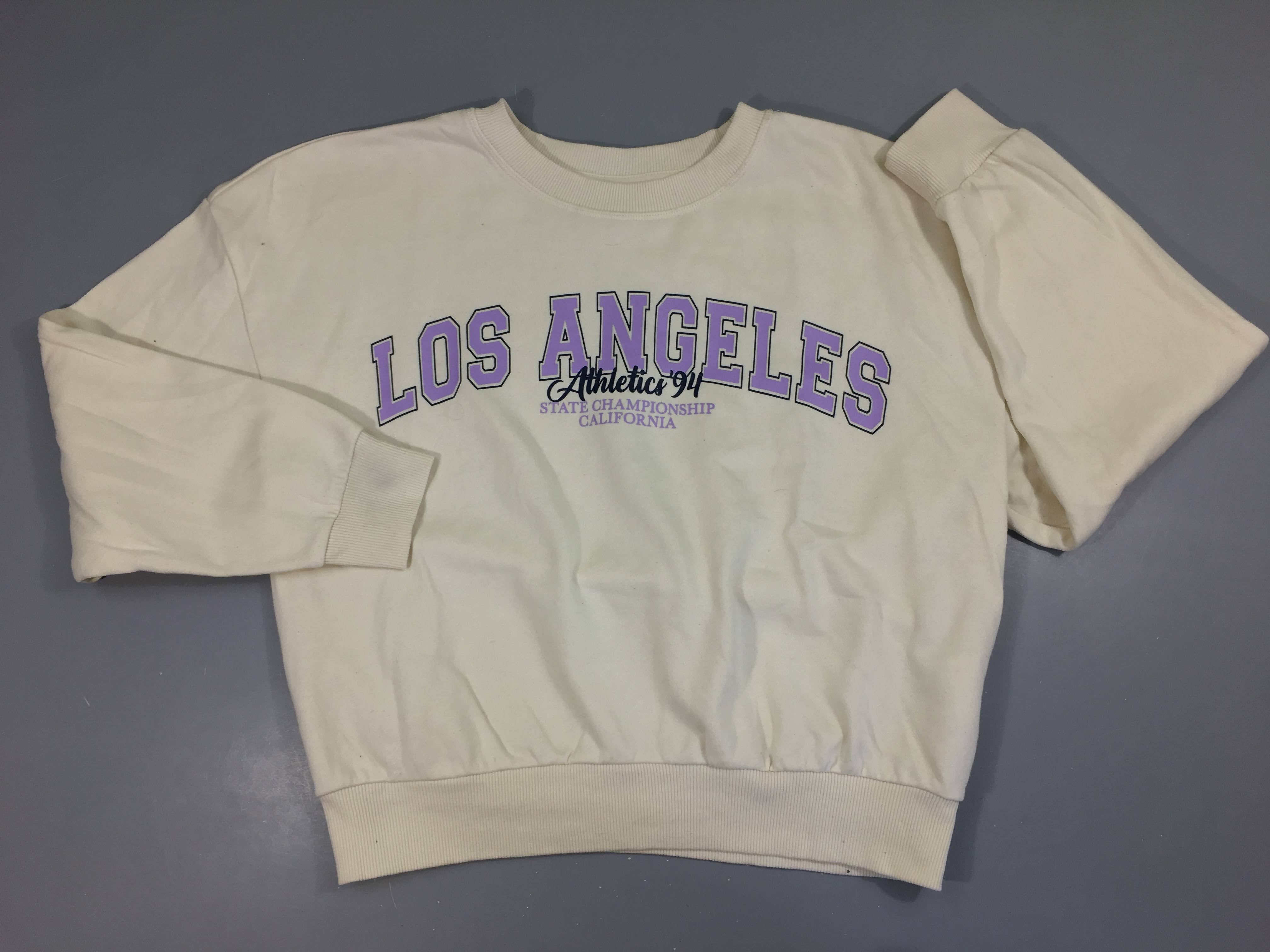 Sweat écru Los Angeles-Légèrement souillé bas manche G