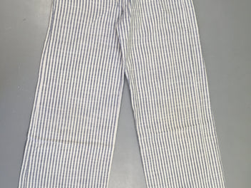 Pantalon blanc ligné bleu clair 100% Coton