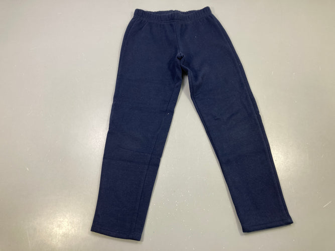 Pantalon molleton bleu marine uni, taille élastique, moins cher chez Petit Kiwi
