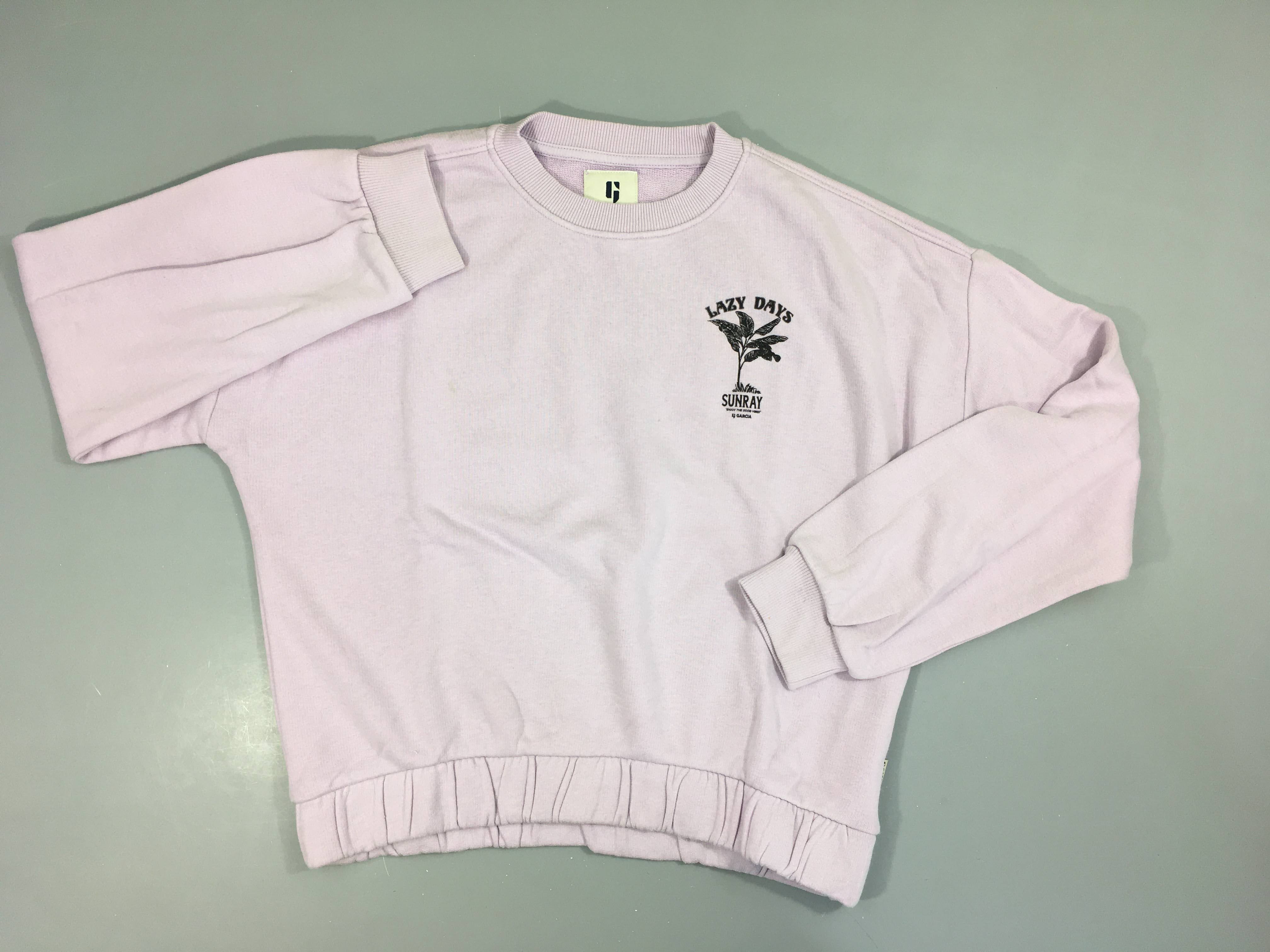 Sweat lilas Lazy Days Légère tache avant