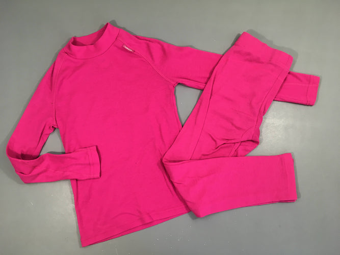 T-shirt m.l thermique rose bouloché + Legging thermique rose bouloché Wed'ze, moins cher chez Petit Kiwi