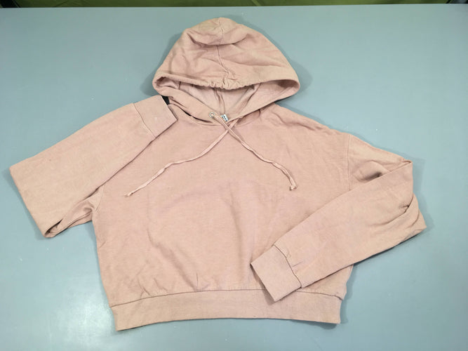 Sweat à capuche vieux rose-Petite tache bas manche D, moins cher chez Petit Kiwi