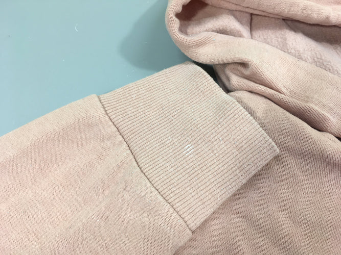 Sweat à capuche vieux rose-Petite tache bas manche D, moins cher chez Petit Kiwi