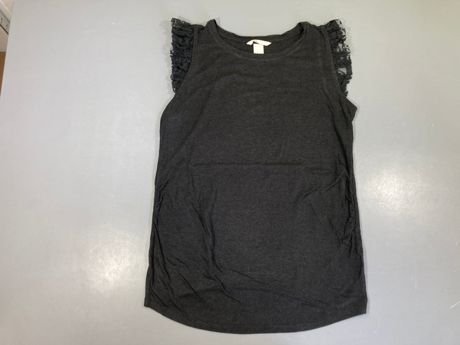 T-shirt s.m anthracite dentelle manches, moins cher chez Petit Kiwi