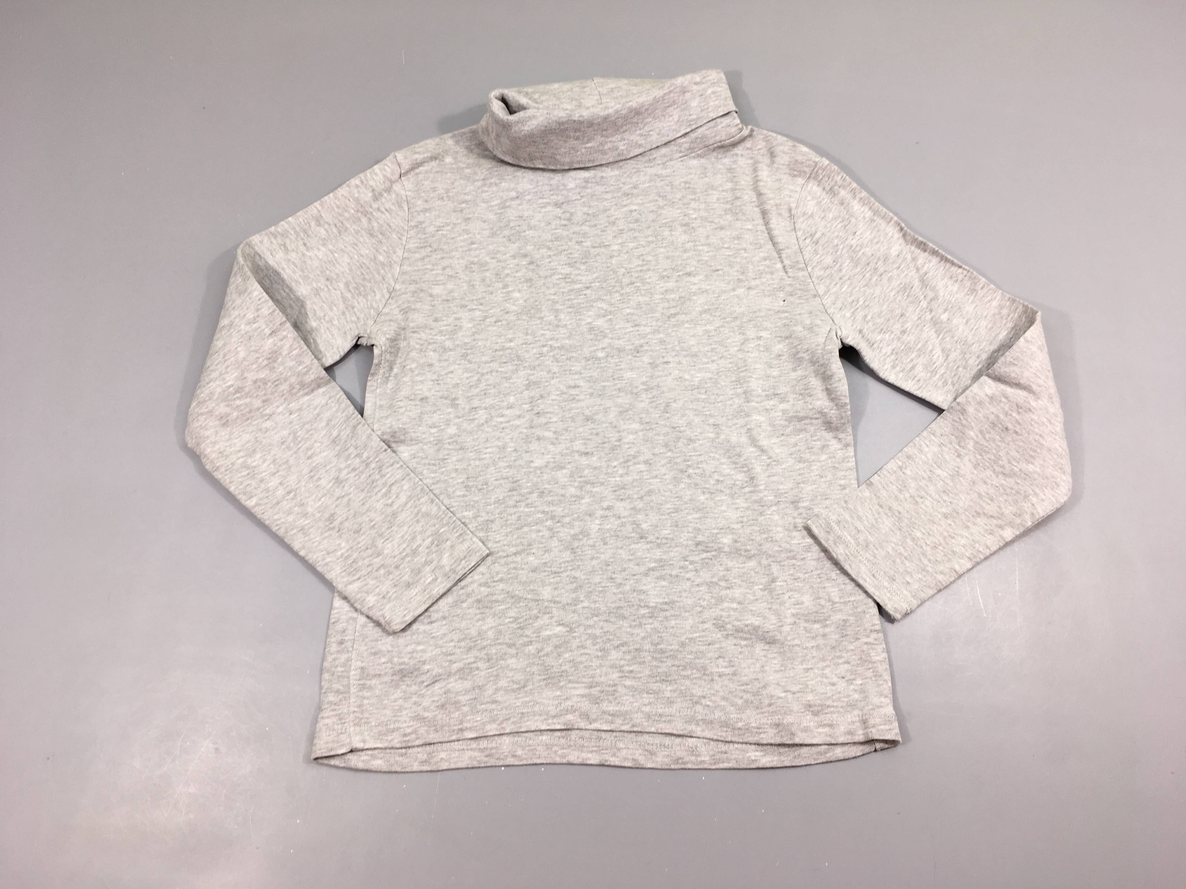 T-shirt m.l col roulé gris chiné