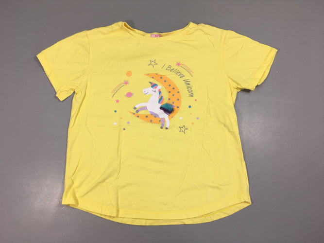 T-shirt m.c jaune Licorne, moins cher chez Petit Kiwi
