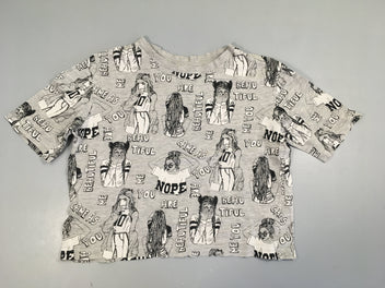 T-shirt m.c gris cropped filles-Petites taches