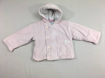 Gilet veste velours  à capuche lilas Hello Kitty