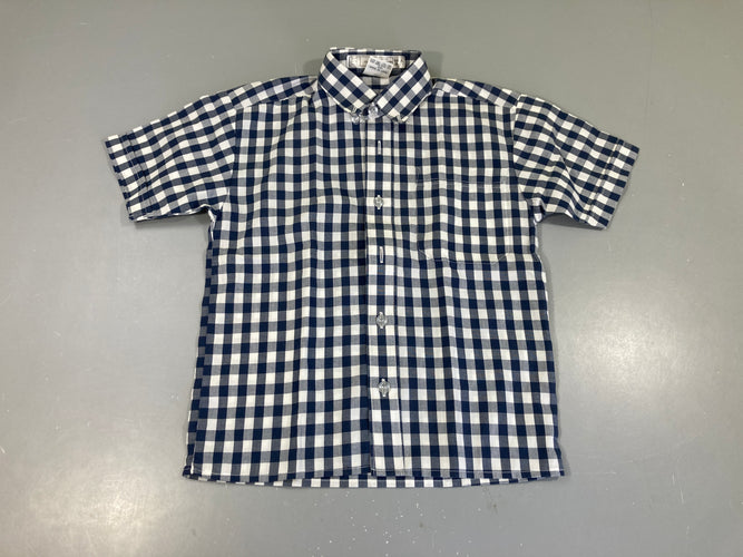 Chemise m.l à carreaux bleu-blanc, moins cher chez Petit Kiwi