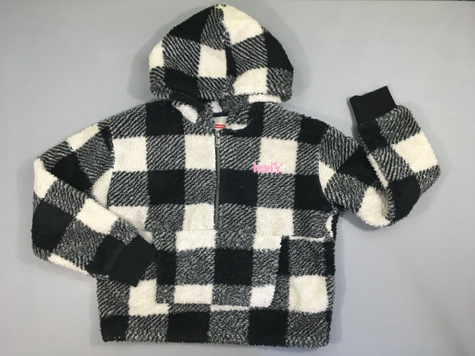 Gilet zippé à capuche à carreaux noir-blanc Levis-A rafraîchir, moins cher chez Petit Kiwi