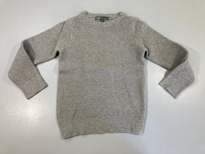 Pull texturé gris, moins cher chez Petit Kiwi