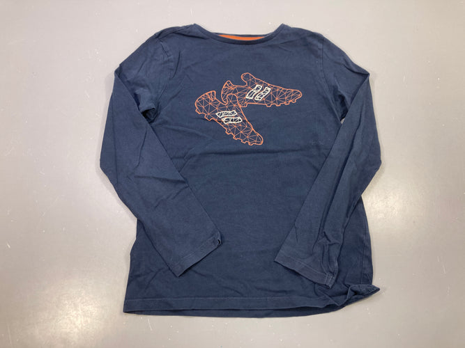 T-shirt m.l bleu marine chaussures de foot orange, moins cher chez Petit Kiwi